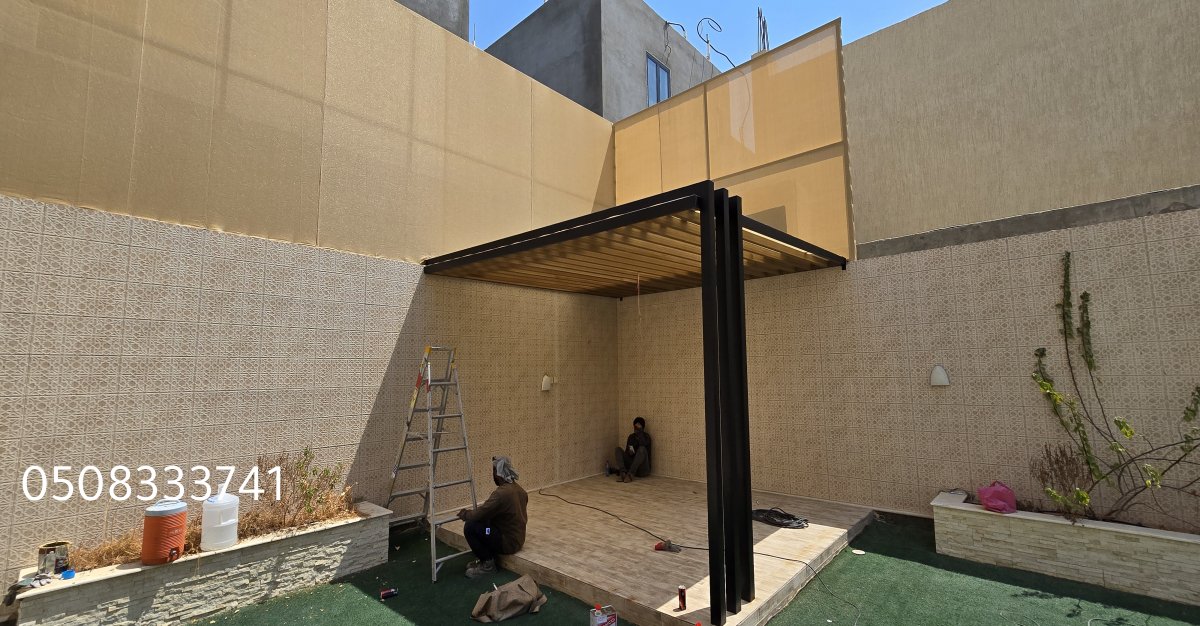 سواتر راس تنوره تركيب مظلات راس تنوره تركيب برجولات راس تنوره